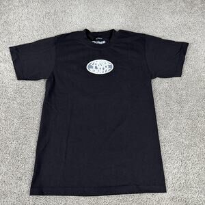 Three Two Eight Shirt Mens Medium Black Logo Graphic Tee Made In USA Streetwear